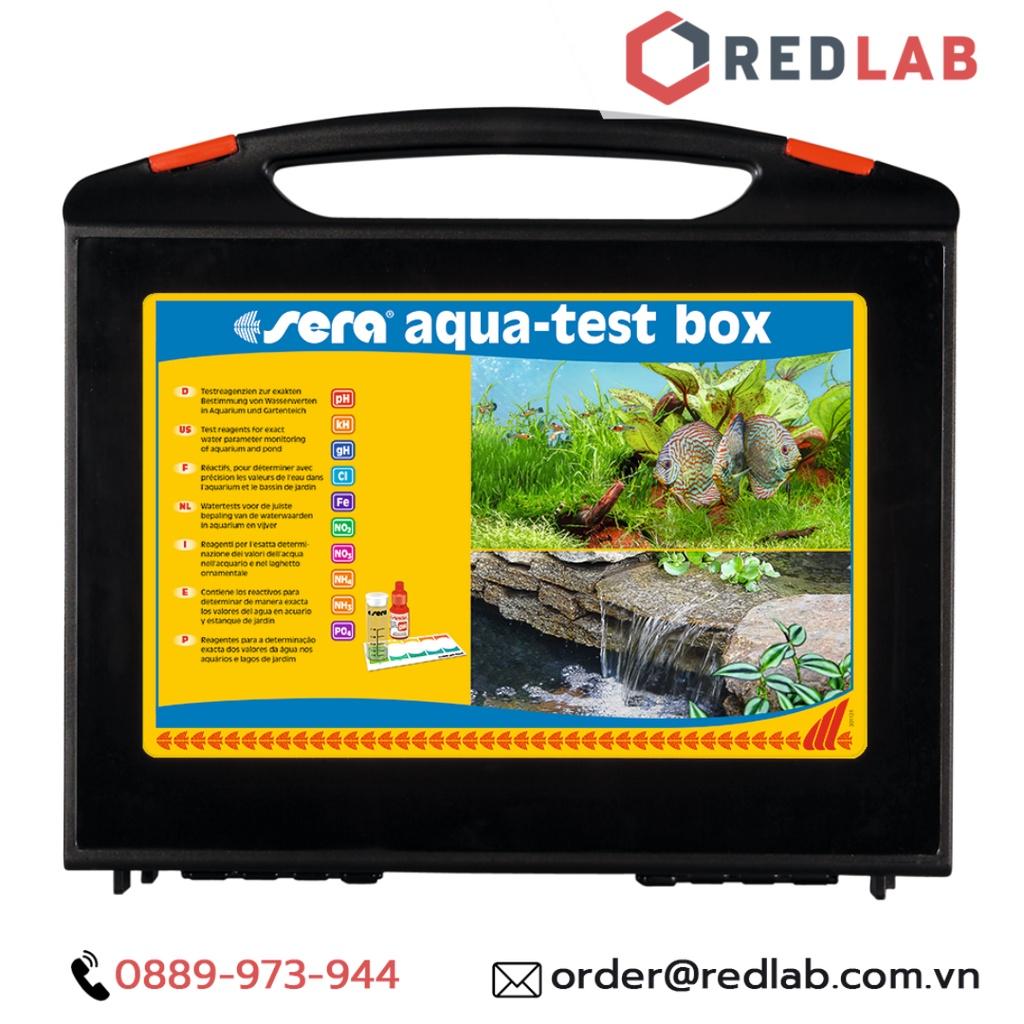 Bộ test nhanh Sera đo 9 chỉ tiêu kH, pH, NO2, NO3, PO4, Fe, NH3 / NH4, Cl, gH trong nước ao, hồ, nuôi cá