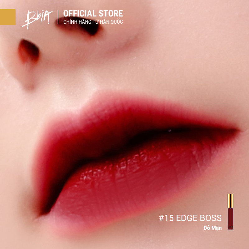 Son kem lì Bbia Last Velvet Lip Tint - 15 Edge Boss 5g (Màu đỏ hồng)