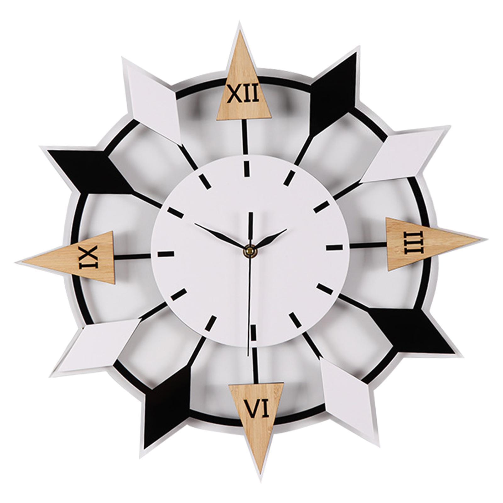 Modern Wall Clock Wall Watch Decorative Clock Silent for Living Room Kitchen