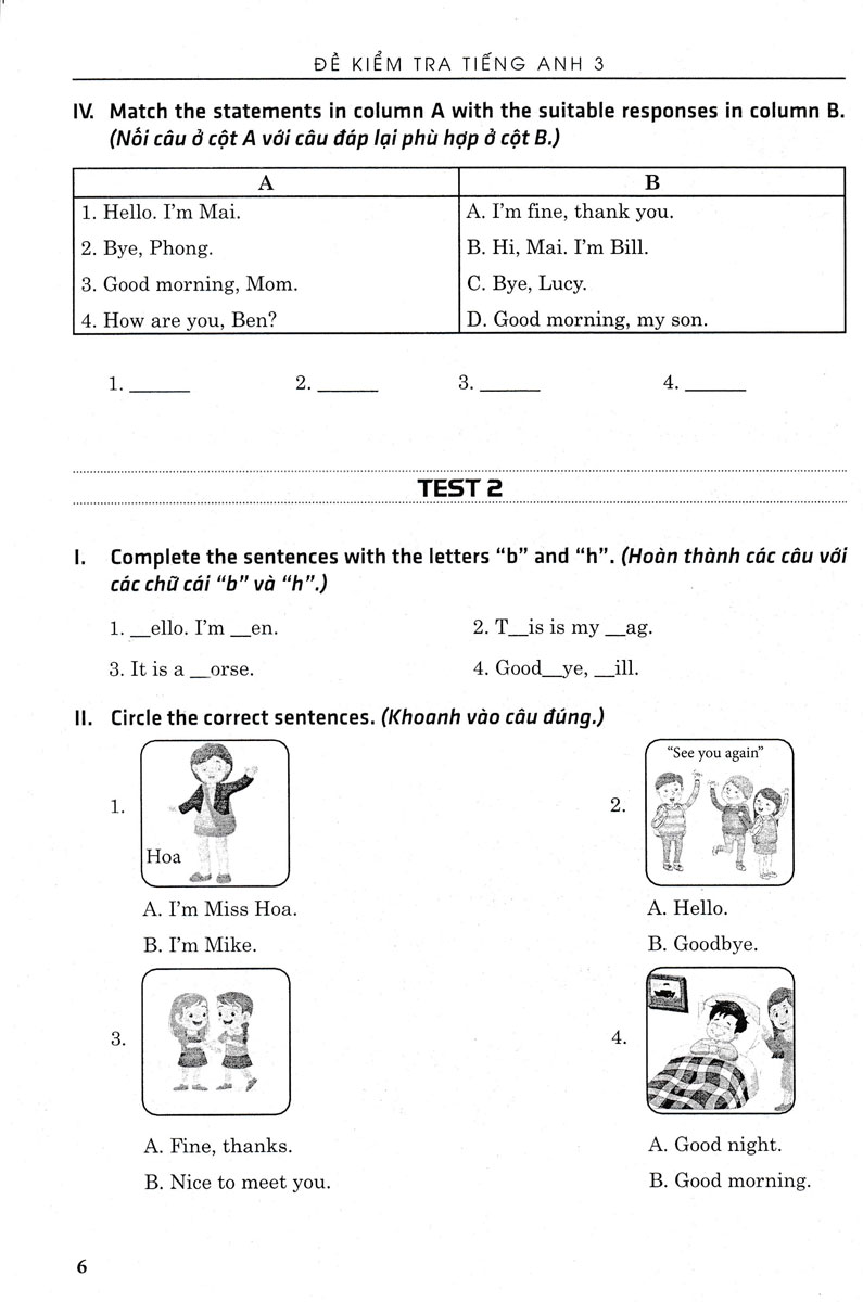 Sách tham khảo- Đề Kiểm Tra Tiếng Anh 3 - Có Đáp Án (Biên Soạn Theo Chương Trình GDPT Mới) _HA