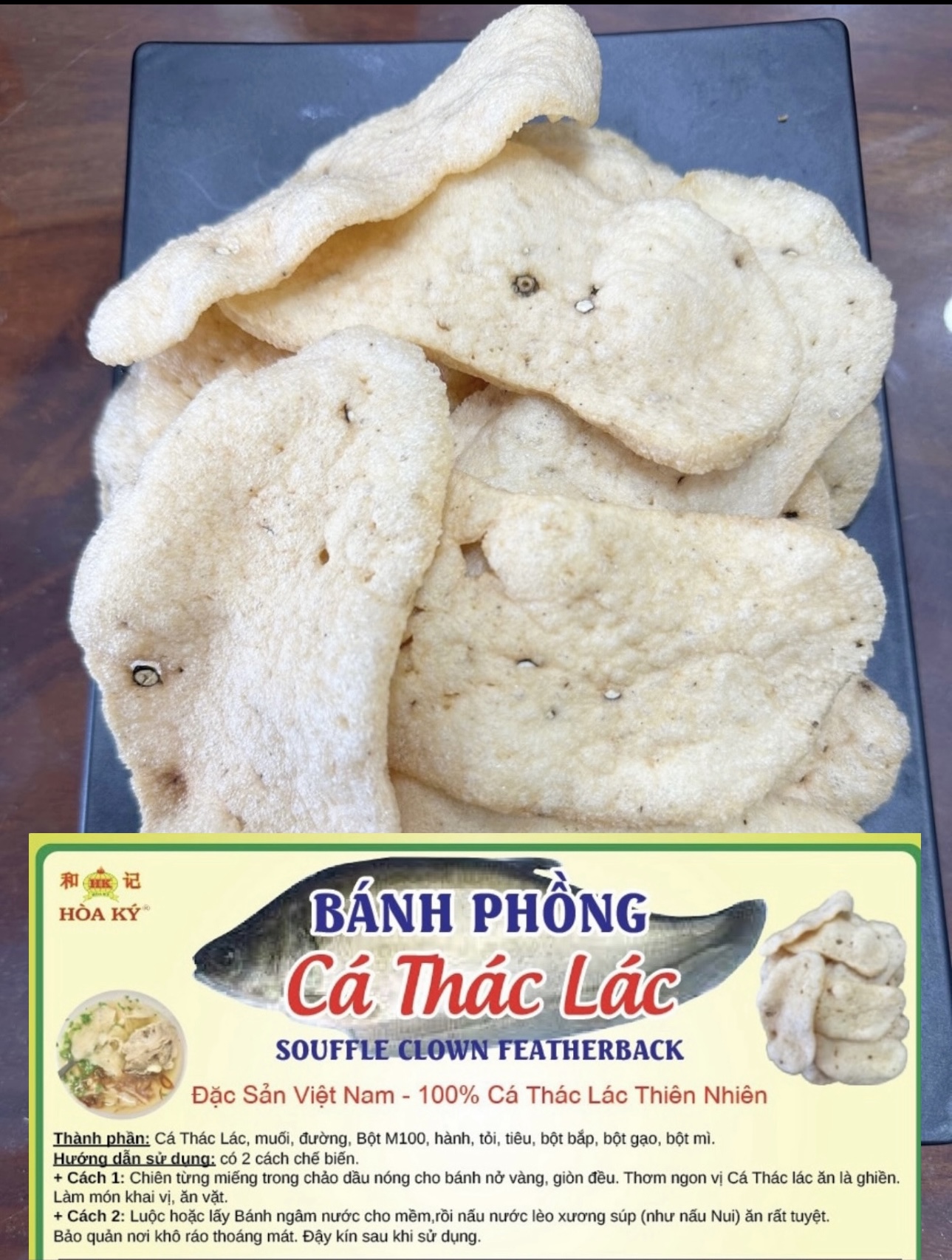 Bánh Phồng Cá Thác Lác + Bánh Phồng Cá Hồi 