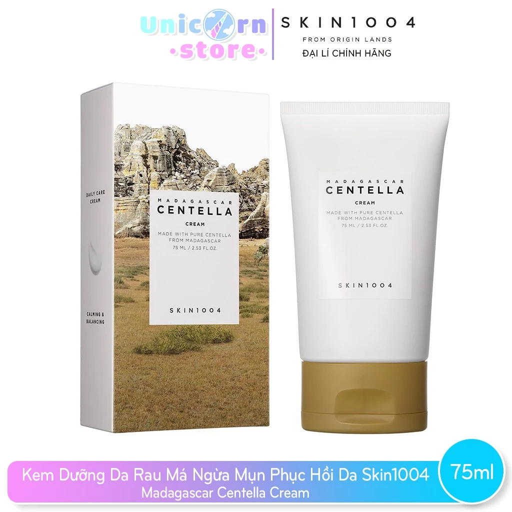 Kem Dưỡng Chiết Xuất Từ Rau Má Giảm Mụn, Phục Hồi Da Skin1004 Madagascar Centella Asiatica 100 Cream 75ml