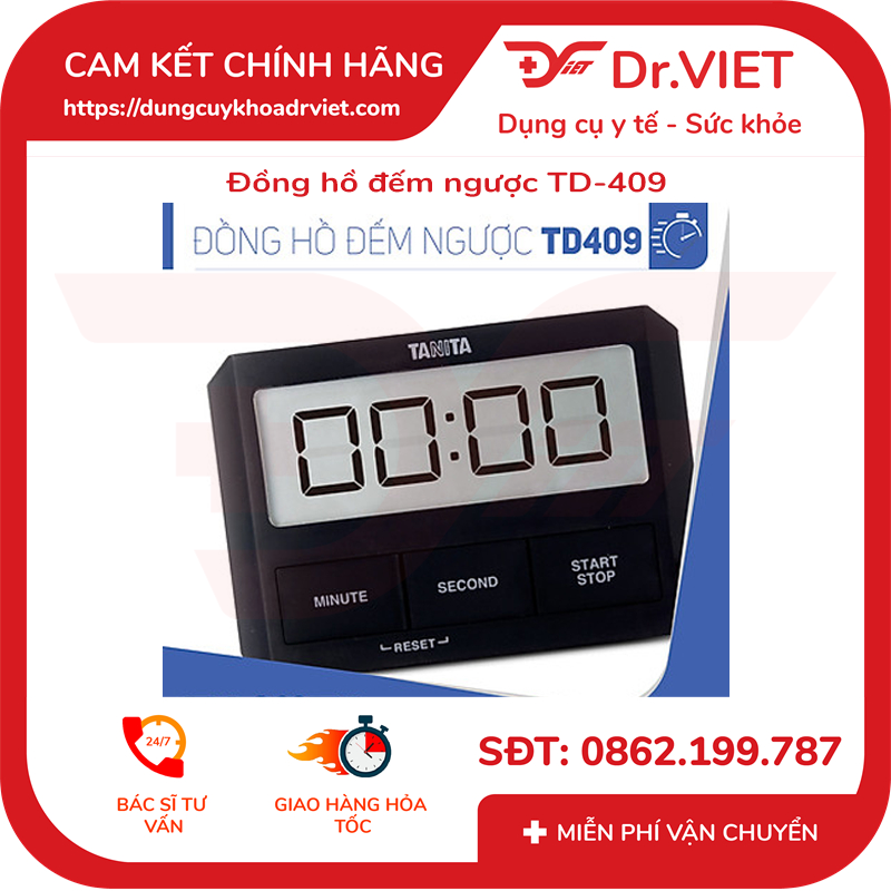 Đồng hồ đếm ngược TD-409 (tính toán thời gian nấu ăn, học tập, dùng trong  salon tóc hay các cuộc thi ) Lucass - Dr Viet