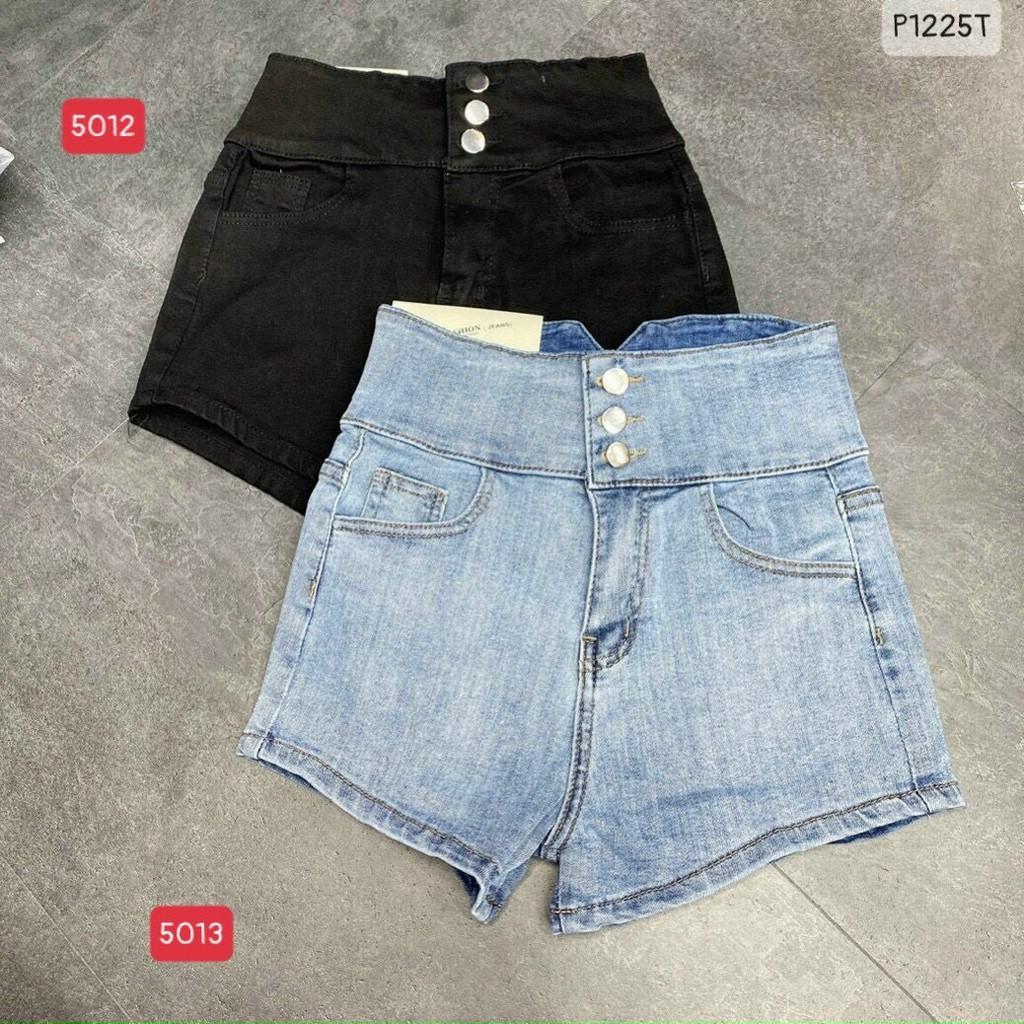Quần short jean nữ, quần bò nữ ngắn màu xanh lưng cao cá tính cao cấp 2021 murad_fashion jn5013