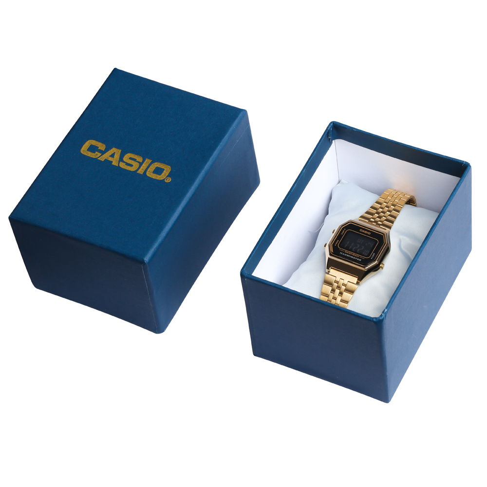 Đồng hồ điện tử nữ Casio Vintage LA680WGA-1BDF dây kim loại