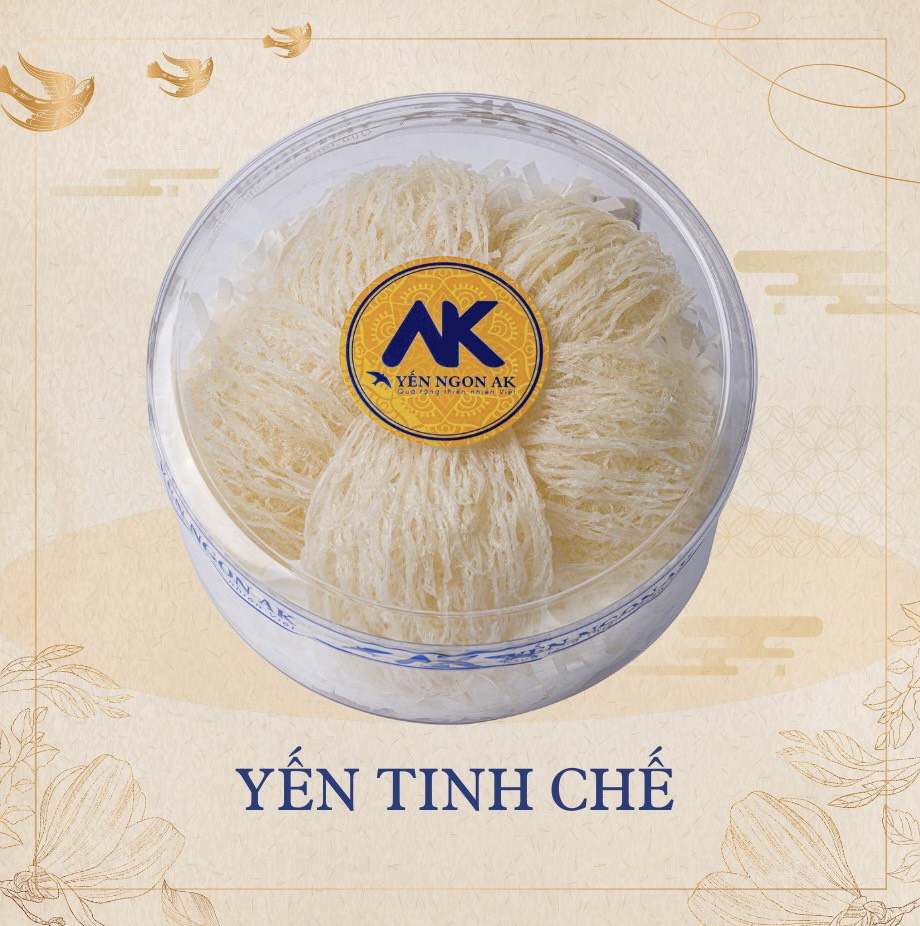 Yến tinh chế tuyển sợi - Yến sào tuyển chọn sợi to, dài, nguyên chất - Tặng kèm đường phèn - Yến Ngon AK