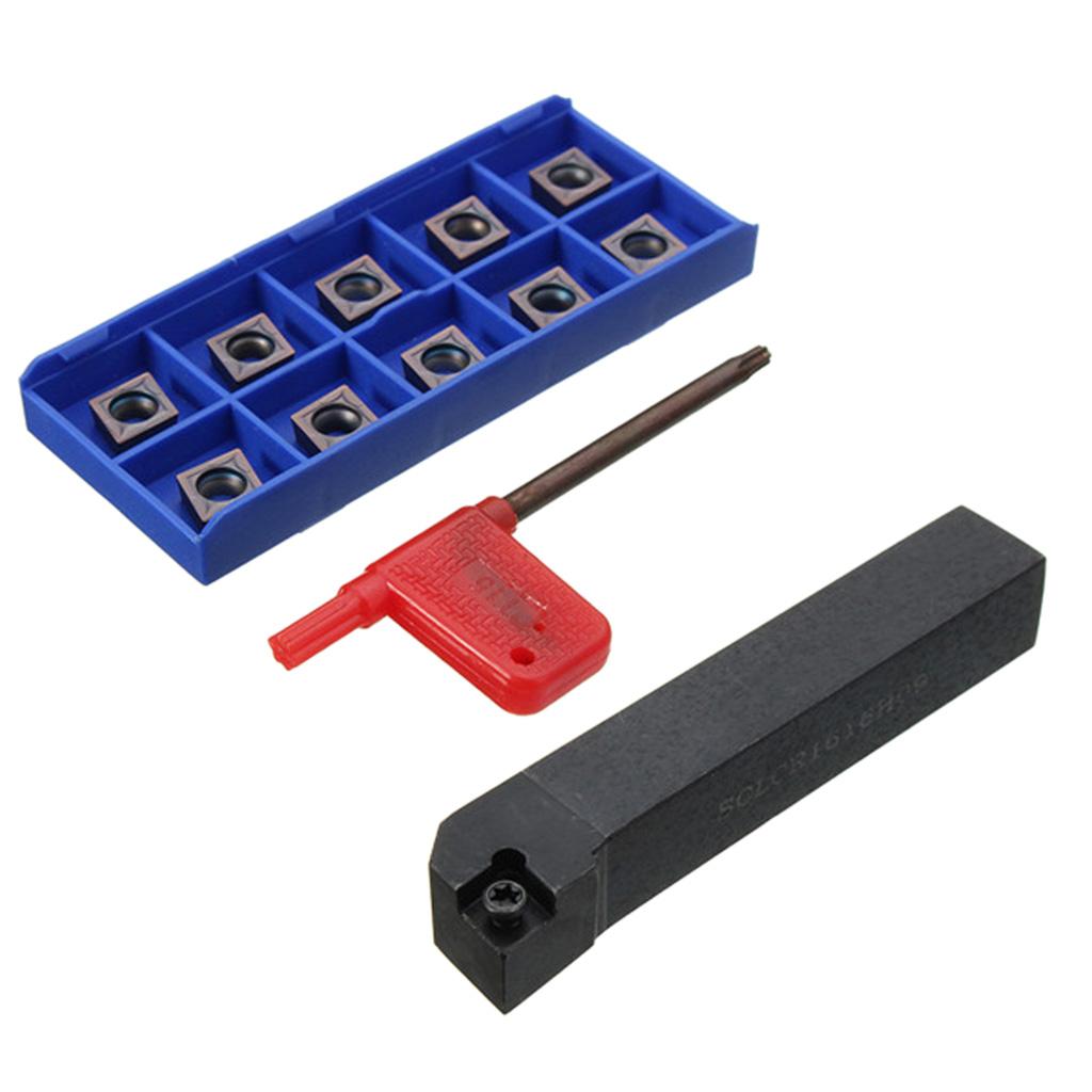 Lathe Tool Holder Holder Boring Bar + Carbide Inserts + Wrench CNC Lathe Lathe Tool, SCLCR1616H09