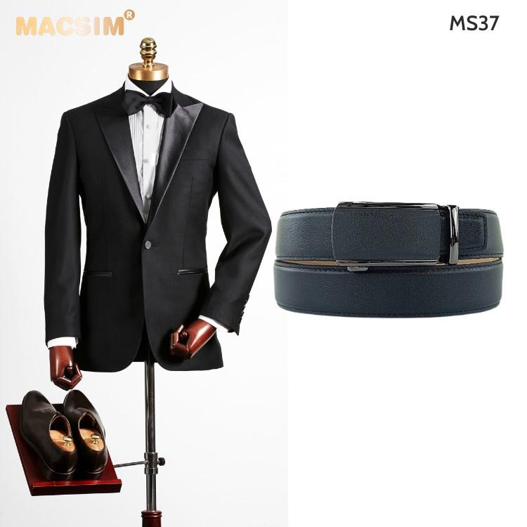 Thắt lưng nam -Dây nịt nam da thật cao cấp nhãn hiệu Macsim MS37