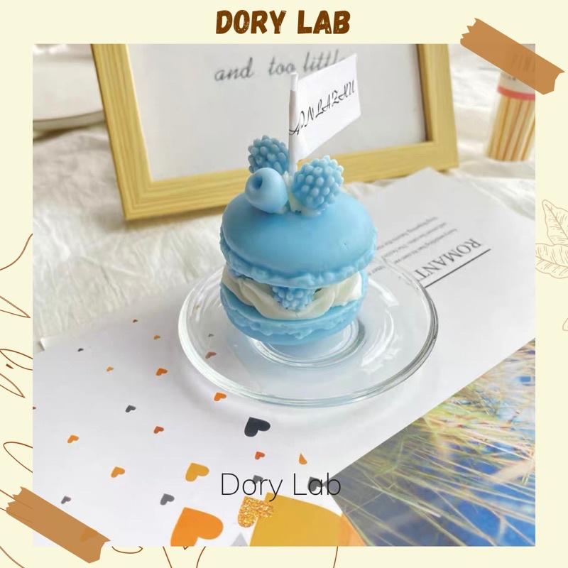 Nến Thơm Bánh Macaron Mix Topping Nhiều Màu Sắc Size Lớn 5cm - Dory Lab