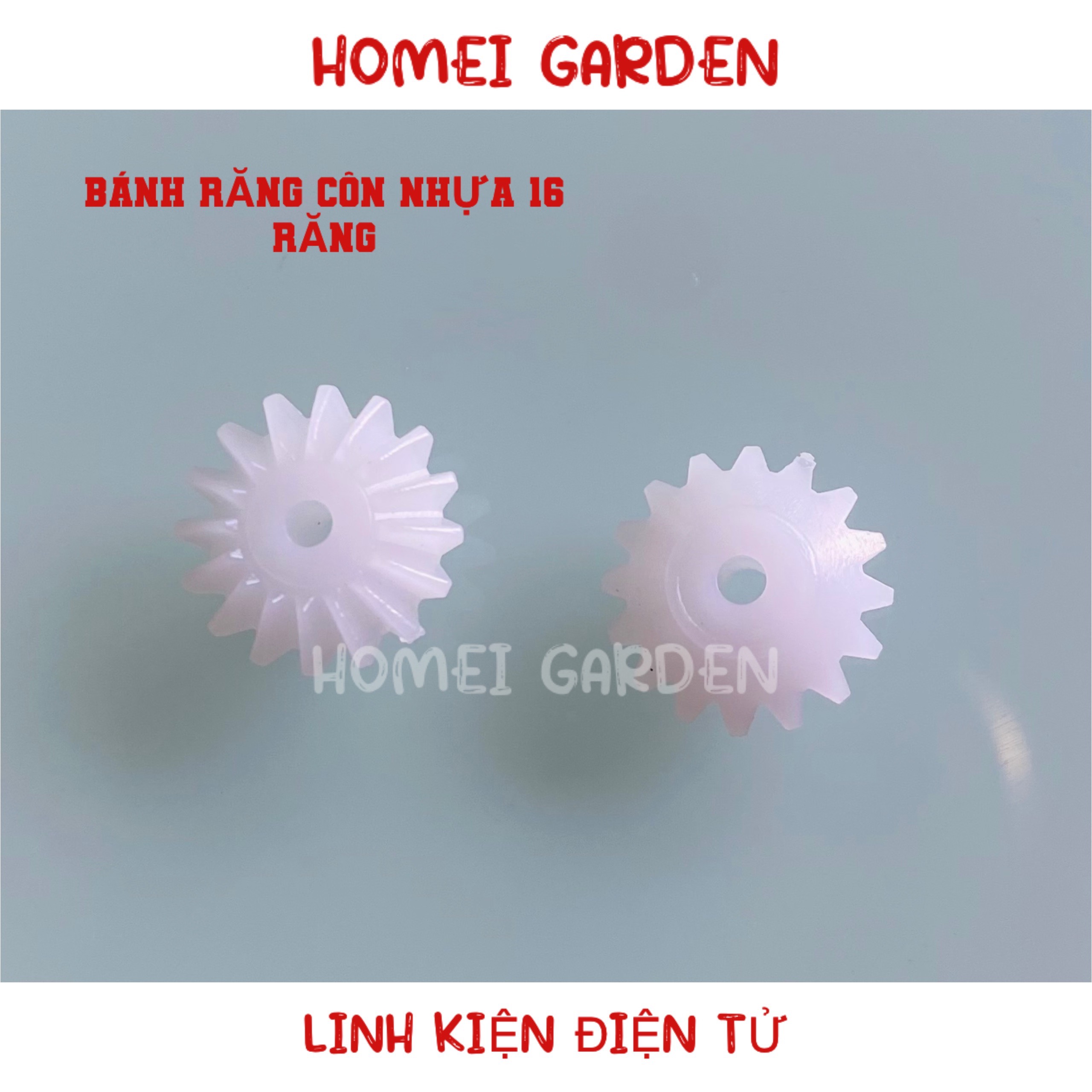 Bánh răng côn nhựa 16 răng trục 2mm dùng DIY stem steam - HM0140