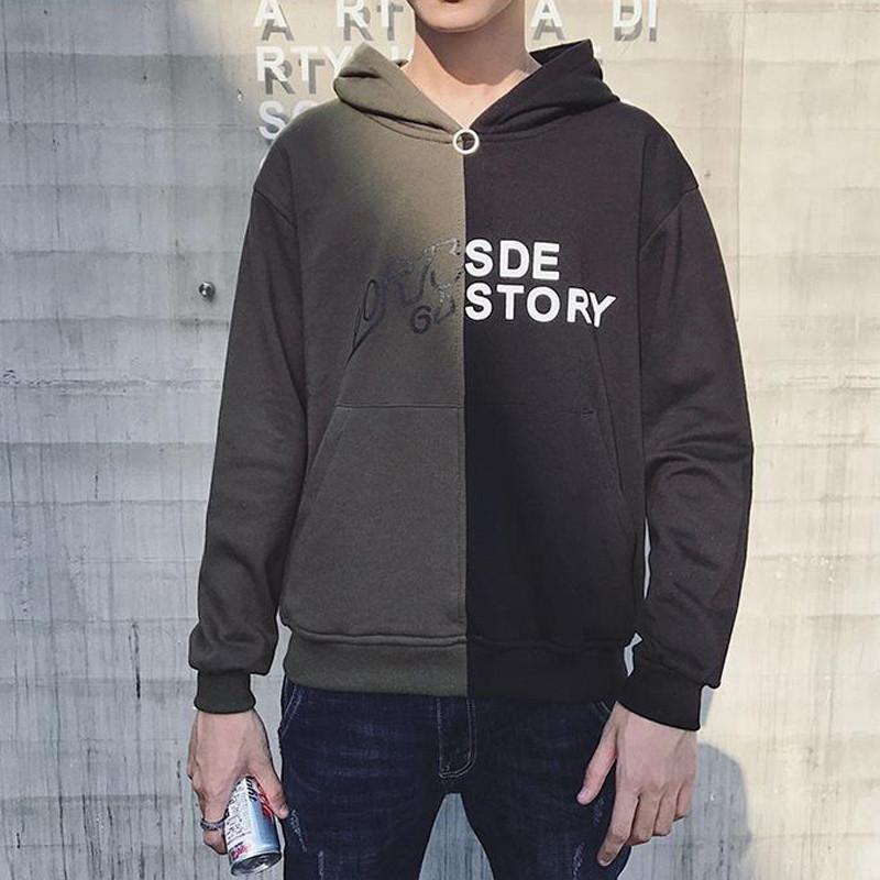 Áo hoodie màu bất đối xứng story Mã: NT2122 - XANH LÁ