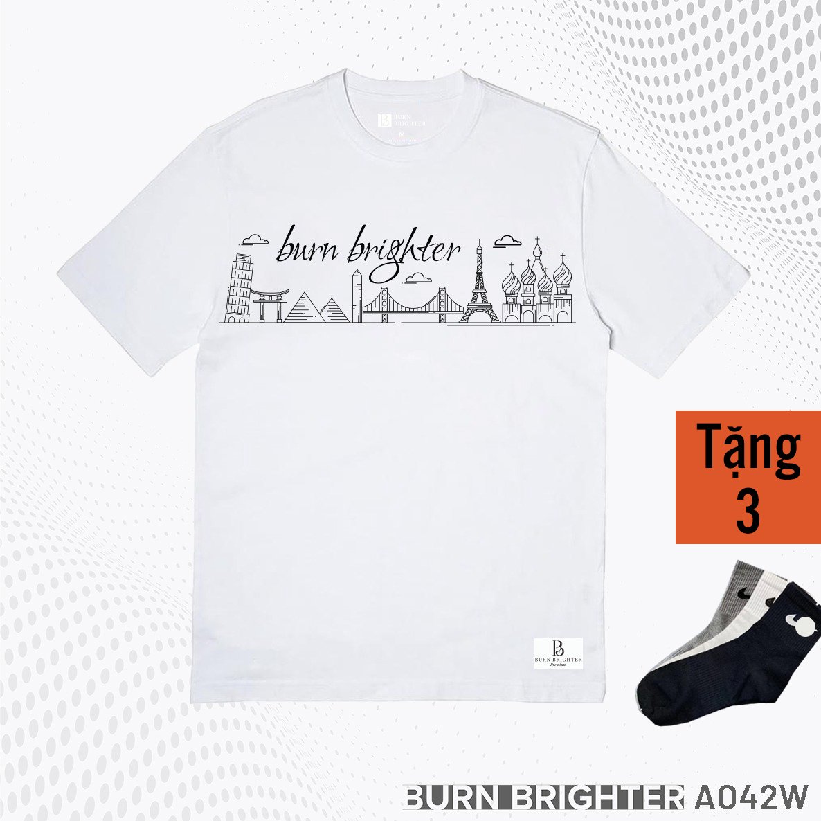 ÁO THUN UNISEX A042 - BURN BRIGHTER