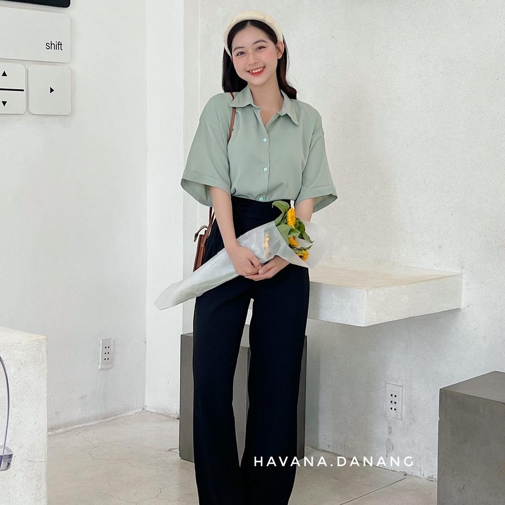 Quần ống rộng suông nữ, quần lưng cao dây buộc eo form suông ulzzang
