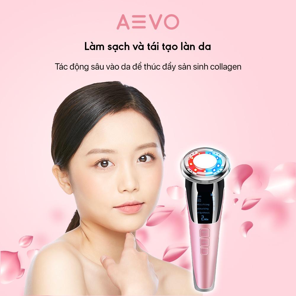 Máy chăm sóc da AEVO Hot &amp; Cold 7 in 1 giúp chống lão hóa, mụn đầu đen, se khít lỗ chân lông, nâng cơ khoá ẩm