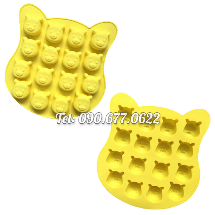 Khuôn silicone làm bánh, rau câu, socola 16 Gấu Pooh – Mã số 1453