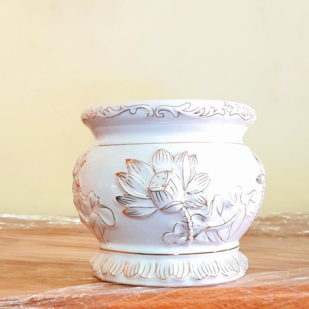 Bát nhang bạch ngọc cao cấp cao 10 cm số 2