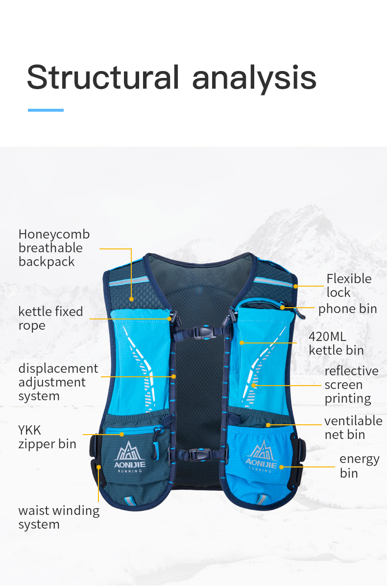 Balo Vest Chạy Bộ Chạy Trail Leo Núi Trekking Đạp Xe Aonijie C9102S