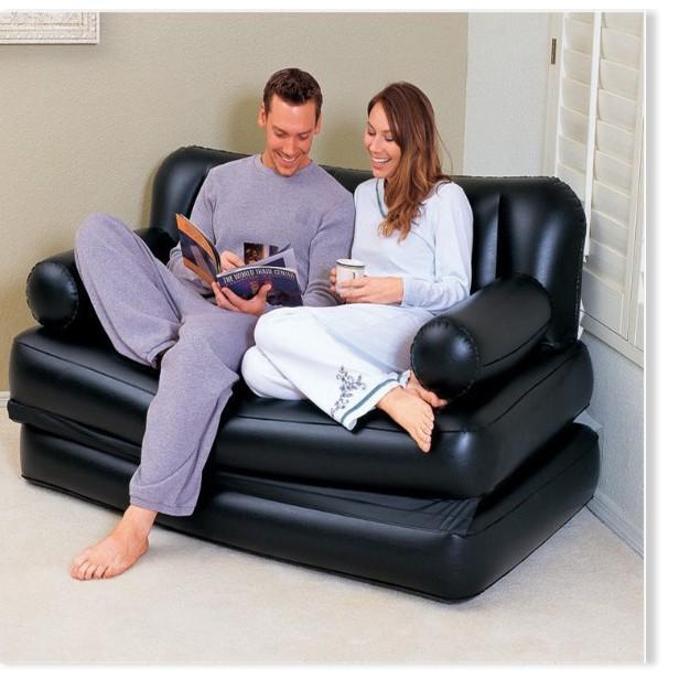 Giường nệm bơm hơi đa năng Sofa and bed cho 2 người tặng bơm điện 220V 2021