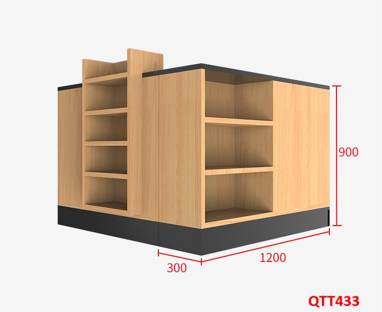 Quầy tính tiền, Bàn thu ngân cho cửa hàng tiện lợi, siêu thị mini QTT433 - NỘI THẤT LẮP RÁP VIENDONGADV