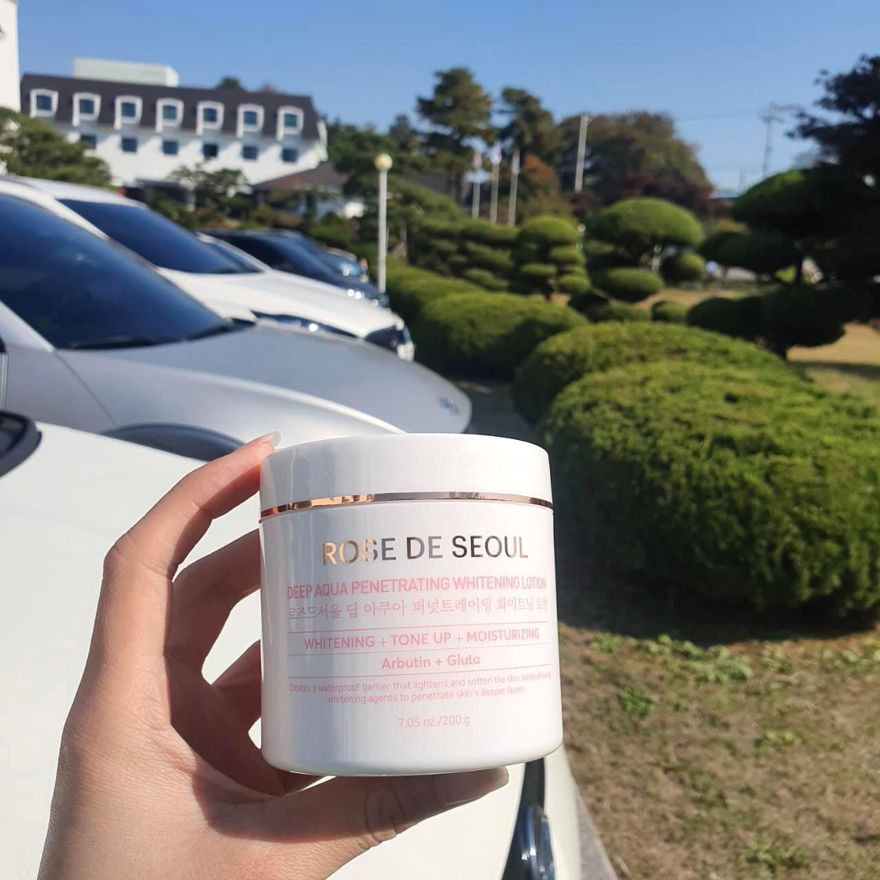 Kem body Rose De Seoul 200g date 2026 Dưỡng Ẩm, Dưỡng Trắng, Không nhờn dính, Không lộ vân
