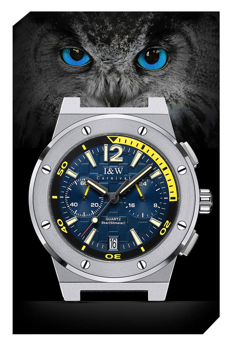 Đồng hồ nam chính hãng IW CARNIVAL IW605G-1 Kính sapphire ,chống xước ,Chống nước 30m ,Bảo hành 24 tháng,Máy điện tử(Pin),dây da cao cấp, thiết kế đơn giản dễ đeo