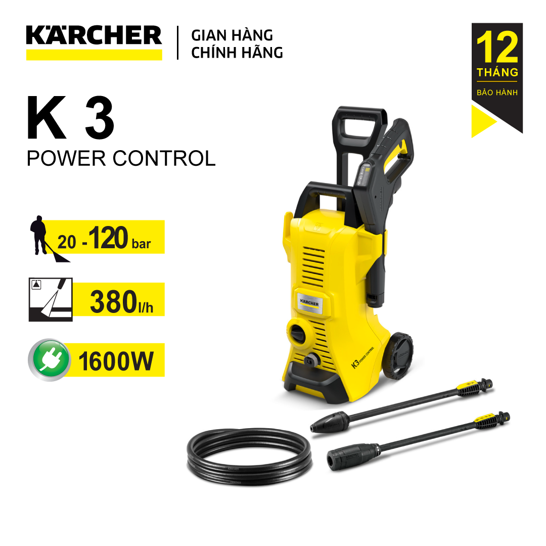 Máy phun rửa áp lực cao Karcher K 3 Power Control