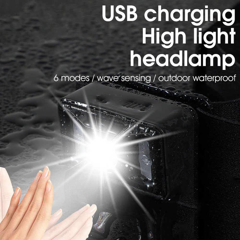 ĐÈN LED Cảm Biến , Đội Đầu , Kẹp Nón Ánh Sáng Chống Nước Ngoài Trời Đi Xe Đạp Câu Cá Ban Đêm