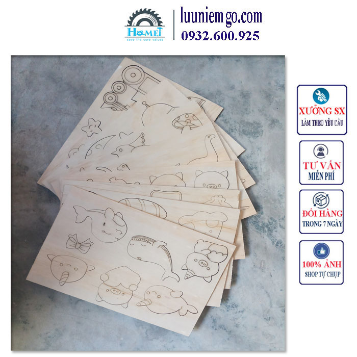 Combo 10 Bộ Hình Tô Màu Bằng Gỗ Gồm Những sticker Gỗ Ngộ Nghĩnh, Xinh Xắn Thuộc Nhiều Chủ Đề Khác Nhau Giúp Bé Thỏa sức Sáng Tạo, Phát triển Trí Thông Minh