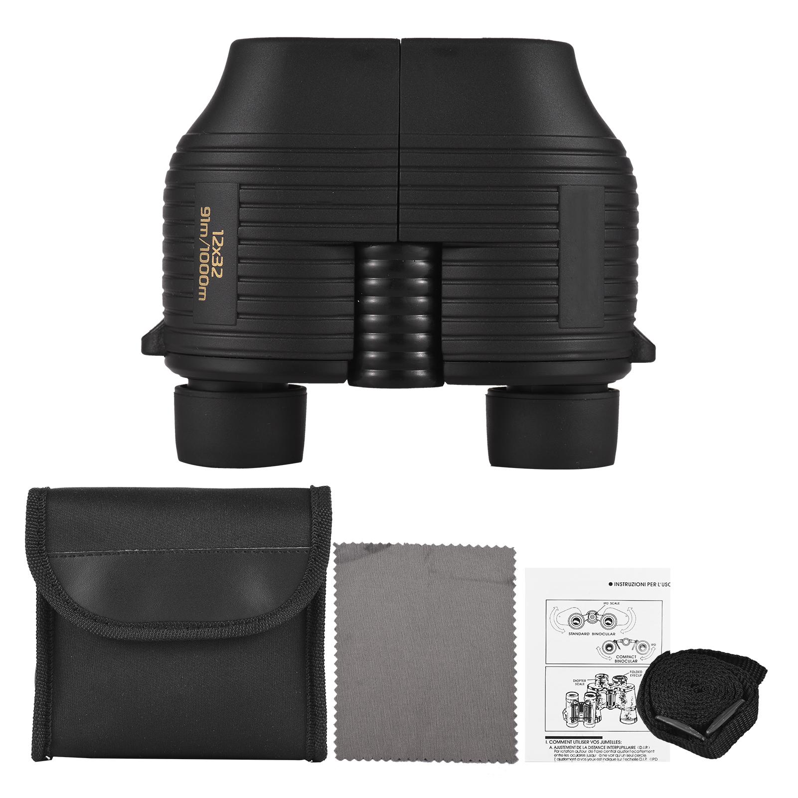 12x32 Mini Binoculars Auto Focus Binoculars for Adults and Kids with Weak Light Night View for Bird Watching Travel Concerts Hiking