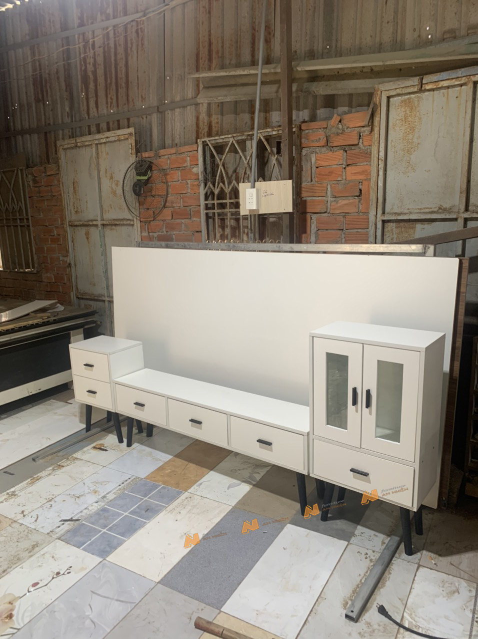 Made in VN Kệ tivi gia đình gỗ mdf 17mm công ty Mộc Phát độ bền trên 30 năm sang trọng tiện nghi AN063