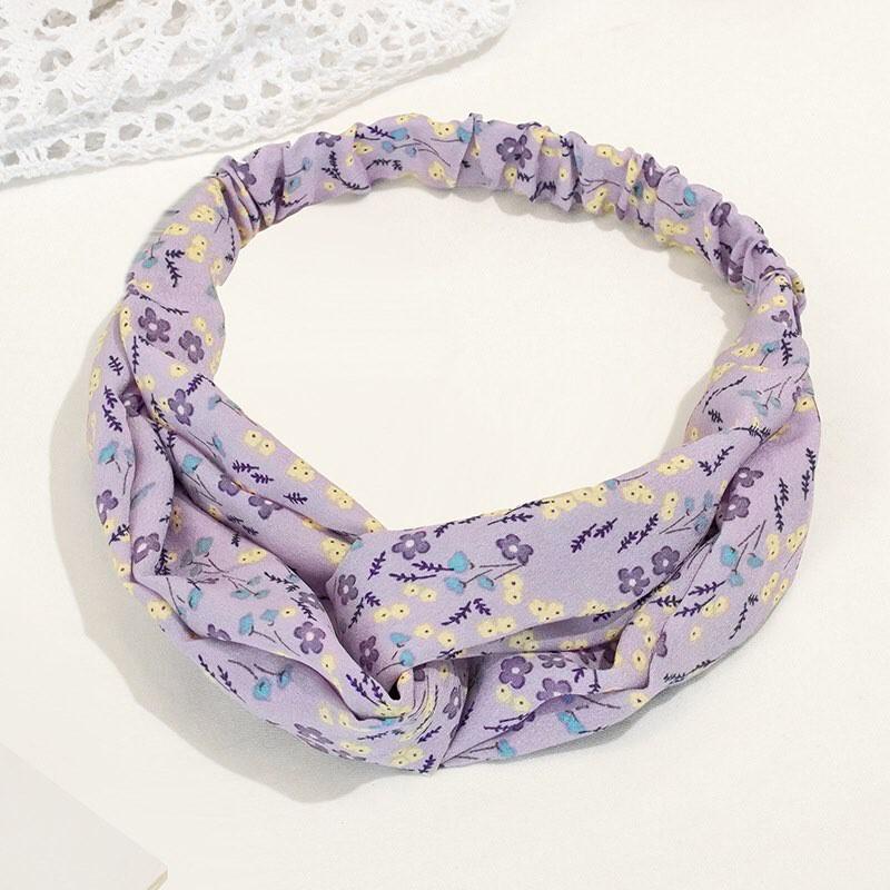 Băng Đô Bờm Tóc Nữ Họa Tiết Hoa Nhí Nhẹ Nhàng Nhã Nhặn Phong Cách Hàn Quốc