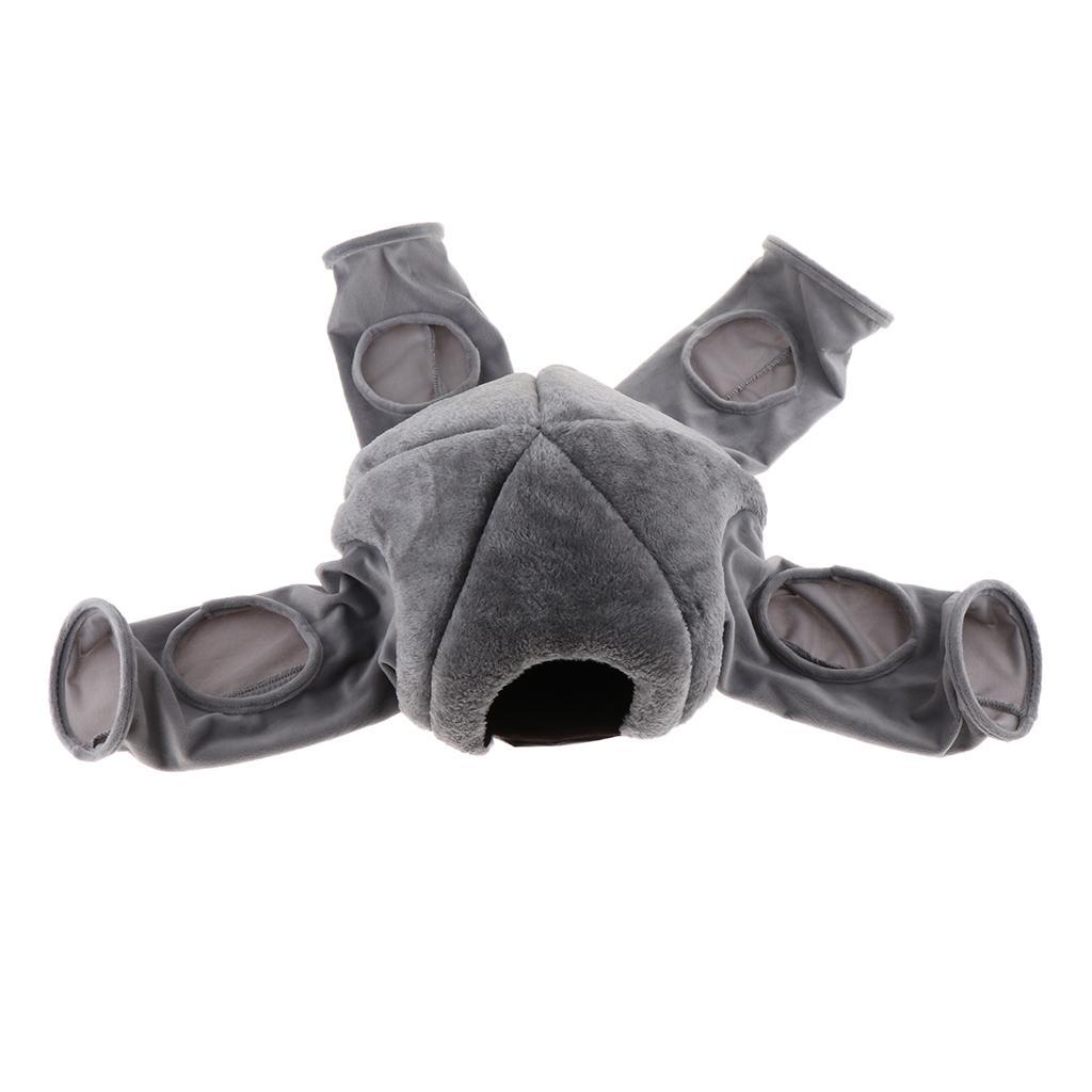Small Animal Play Tunnel Pet Tunnel for Hamster Guinea Chinchilla gray