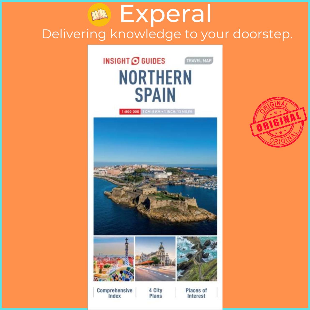 Hình ảnh Sách - Insight Guides Travel Map Northern Spain (Insight Maps) by  (UK edition, paperback)