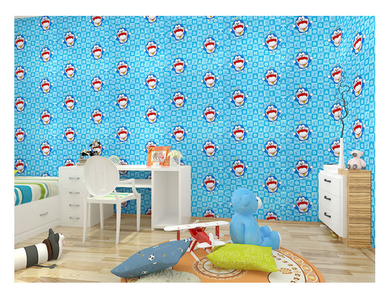 Cuộn 10m Decal Giấy Dán Tường Đô Rê Mon Chữ Số