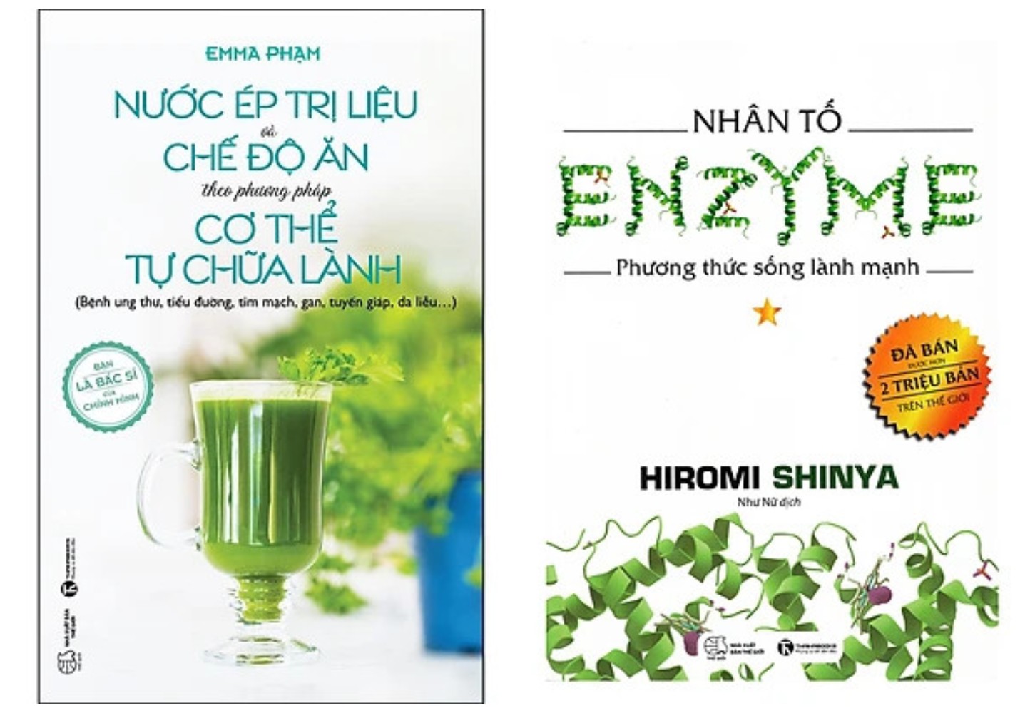 Combo 2Q: Nước Ép Trị Liệu Và Chế Độ Ăn Theo Phương Pháp Cơ Thể Tự Chữa Lành + Nhân tố Enzyme - Phương Thức Sống Lành Mạnh