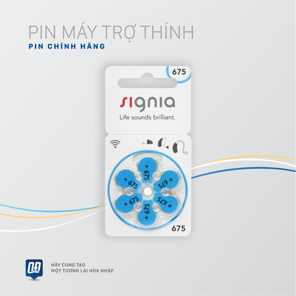 Pin máy trợ thính Signia 675