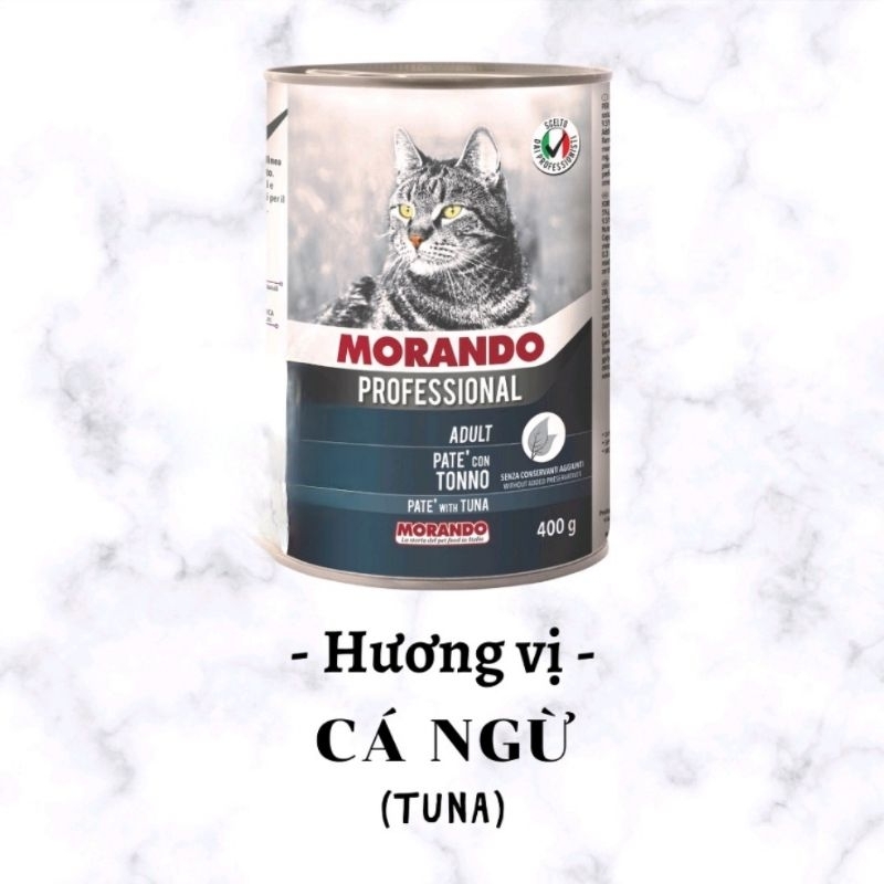 Pate Cho Mèo Nhiều Vị Morando Professional 400g, Thức Ăn Ướt Pate Cho Mèo 11 Vị Hấp Dẫn