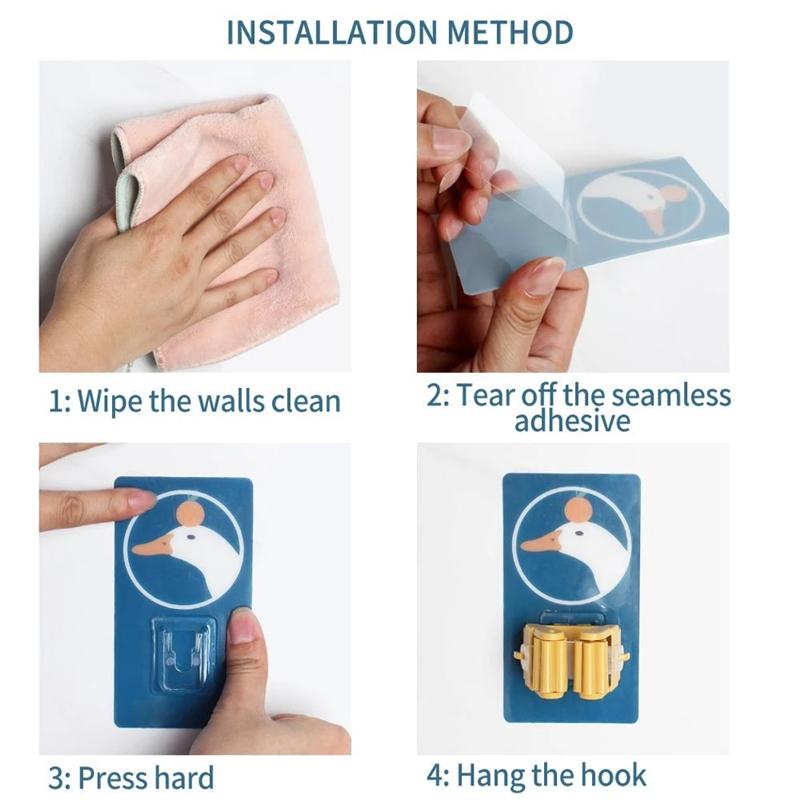 Móc Dán Tường Treo Cây Lau Nhà Tiện Lợi