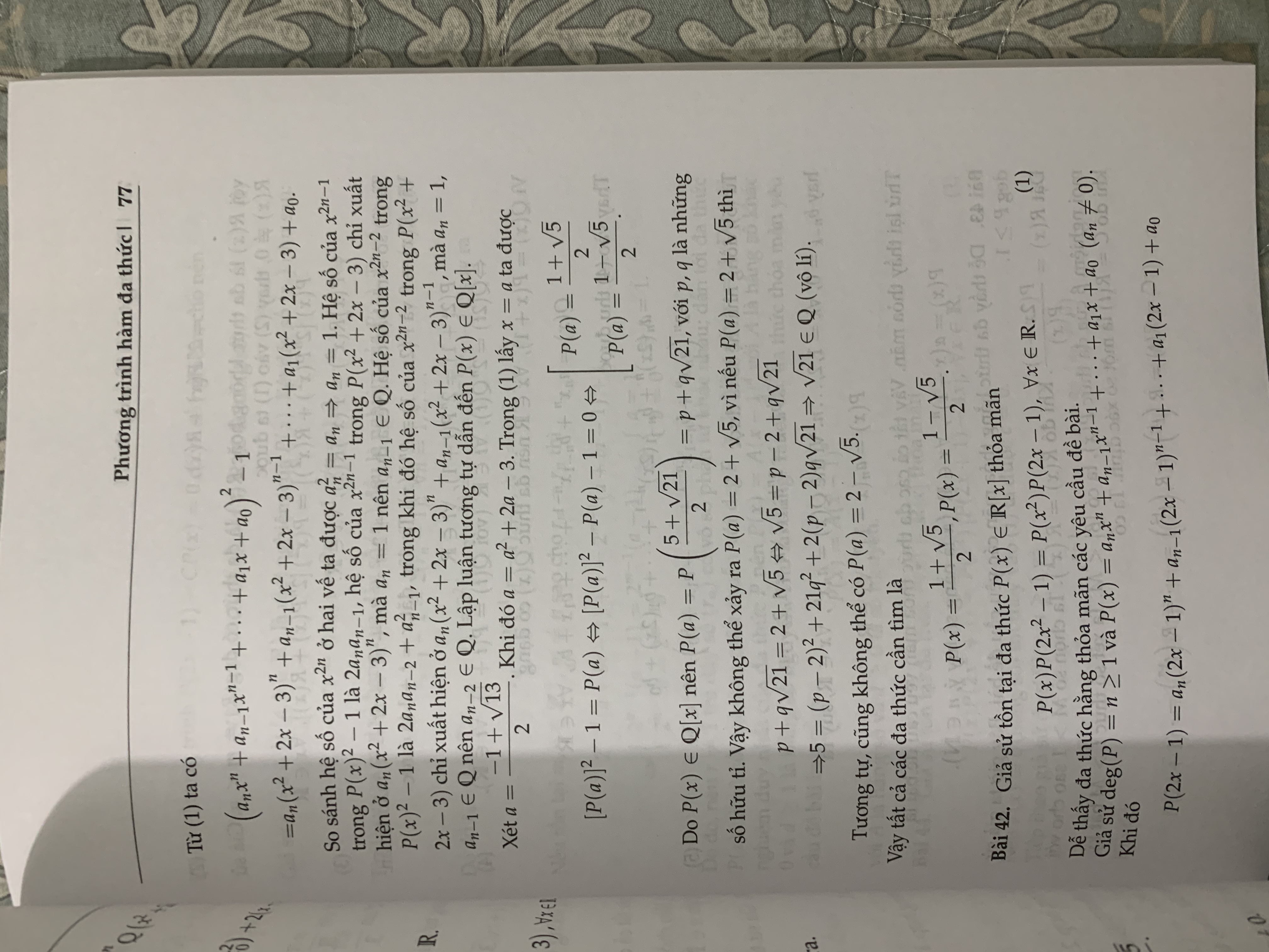 Phương trình hàm đa thức