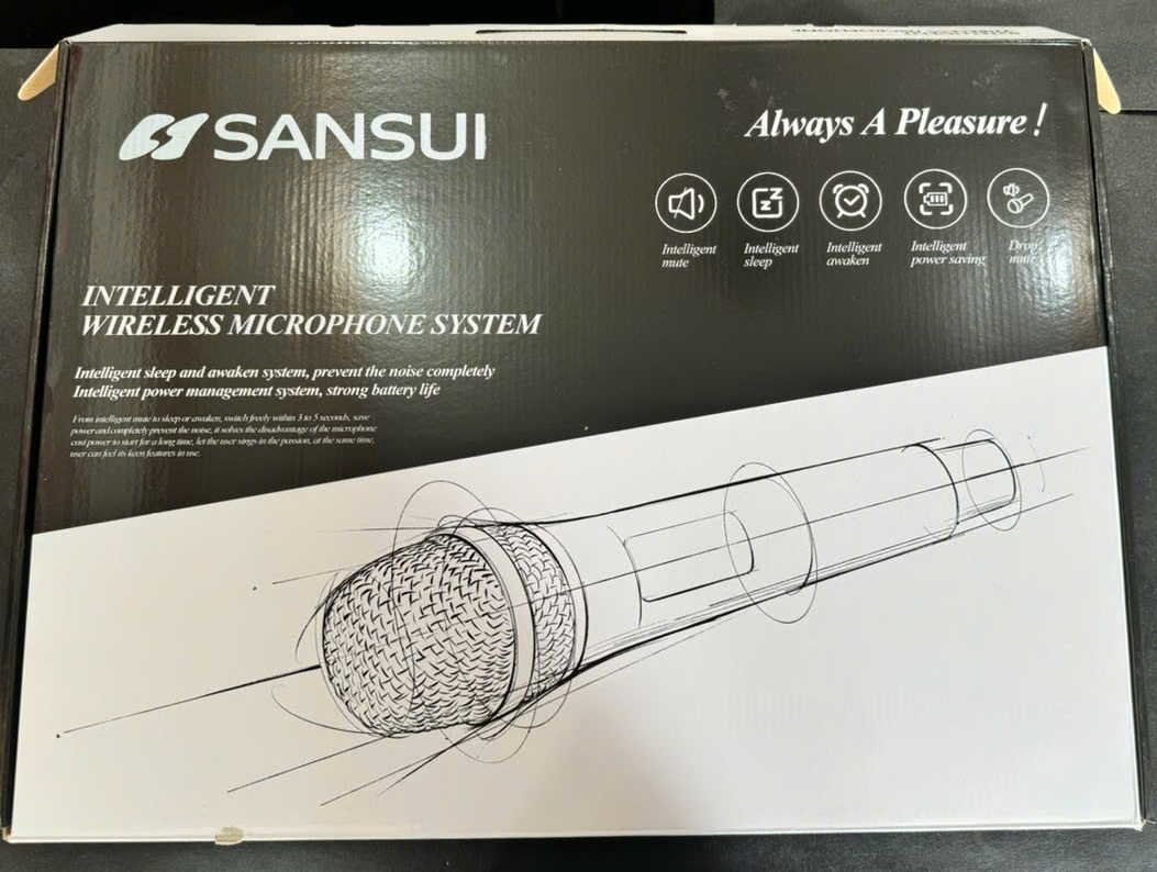 Micro Không Dây SANSUI LX 12- Tần Số UHF - Chống Hú Tốt - Nhẹ Hơi - Chất Âm Hay - Hàng Nhập Khẩu