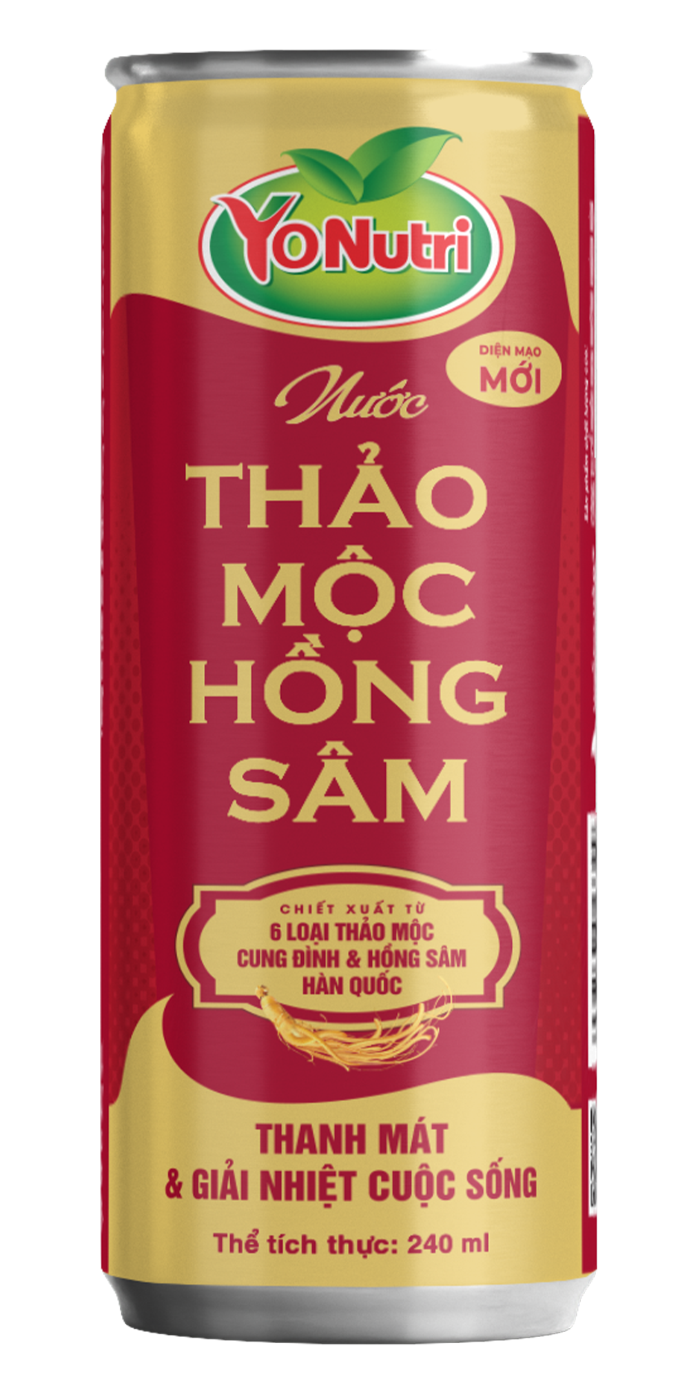 Nước Thảo Mộc Hồng Sâm YoNutri - Lốc 6 lon x 240ml