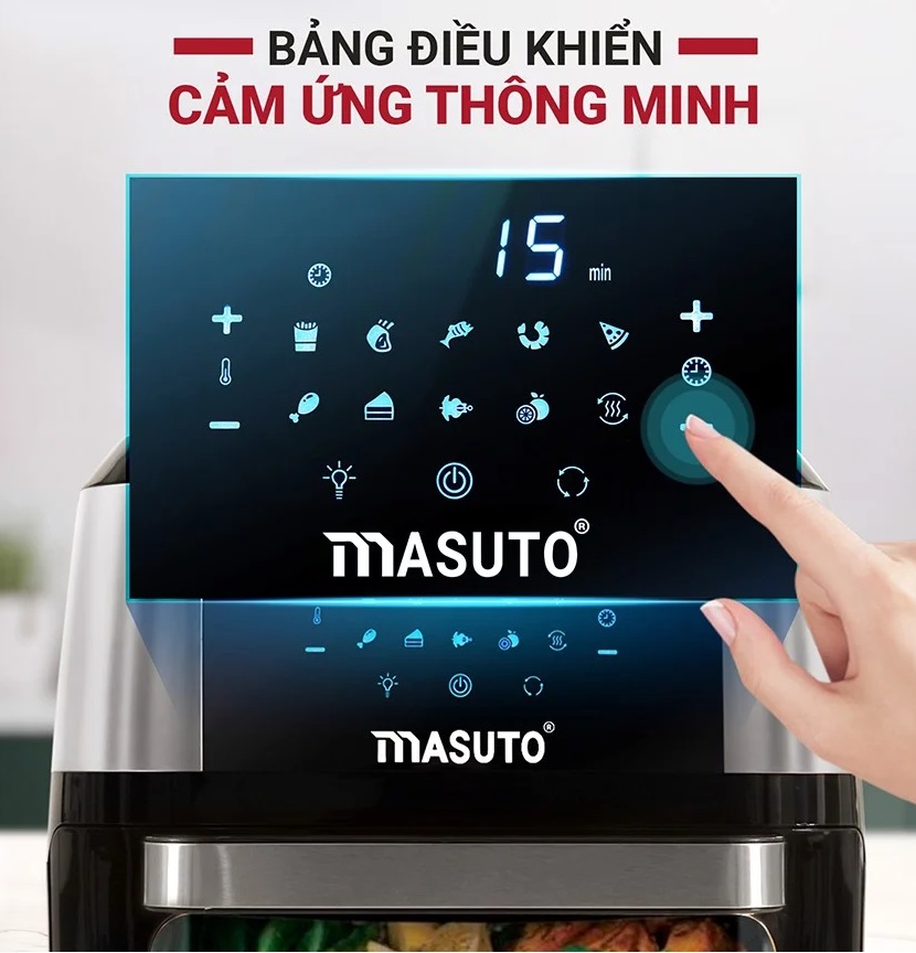 Nồi chiên không dầu Sothing Masuto Eatclean màn hình LED hiển thị 10 chế độ nấu hạn chế 90% lượng chất béo- Hàng chính hãng