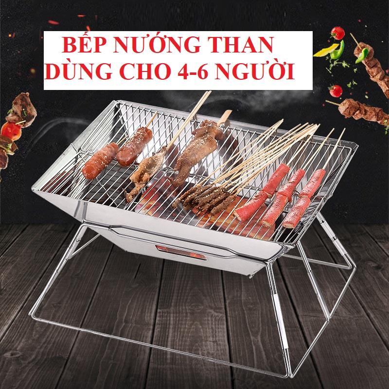 Bếp Nướng BBQ Không Khói - Bếp Nướng Than Hoa Inox 304 Cỡ Lớn Cho 4 Đến 6 Người