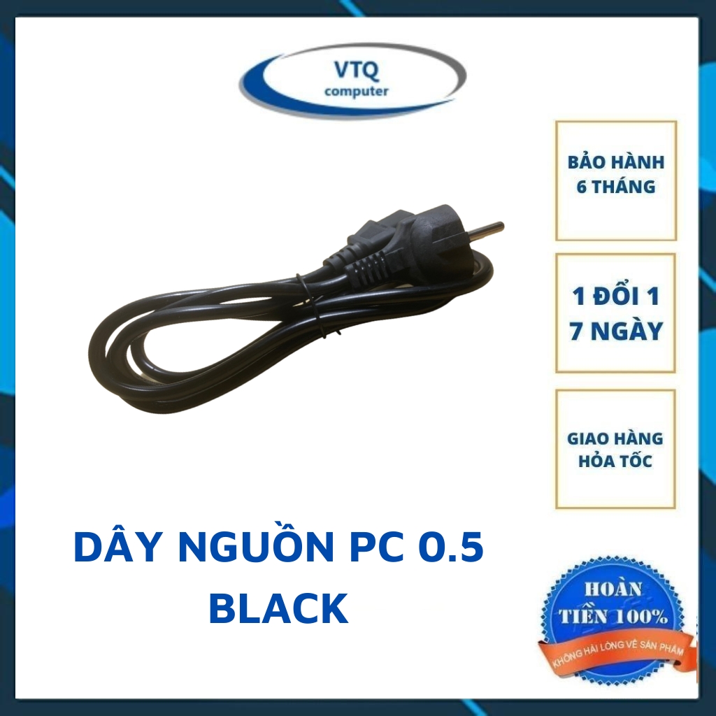 Dây nguồn máy tính pc nồi cơm điện dài 1.5m ARIGATO dây lõi hợp kim đồng chịu tải cao