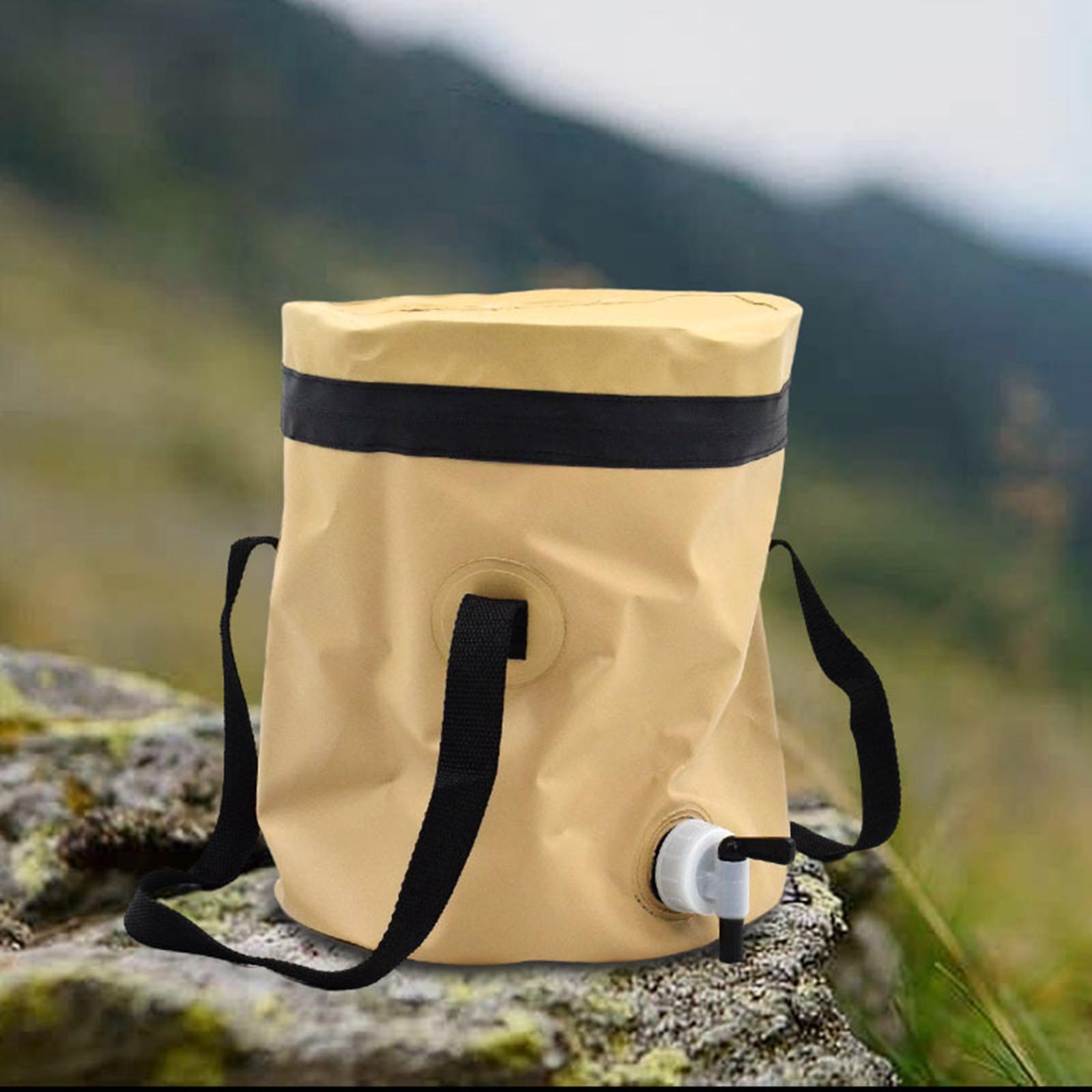 Collapsible Bucket Fishing Bucket with Handle Multipurpose with Faucet Water Container Wash Basin for Camping Hiking Picnic Outdoor Boating