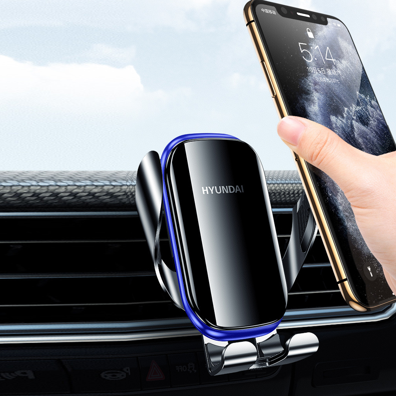 Sạc Không Dây Kiêm Giá Đỡ Điện Thoại Xoay 360 Độ Trên Ôtô Thế Hệ Mới Công Nghệ Sạc Nhanh 10W Kèm Dây Sạc - Hàng Nhập Khẩu