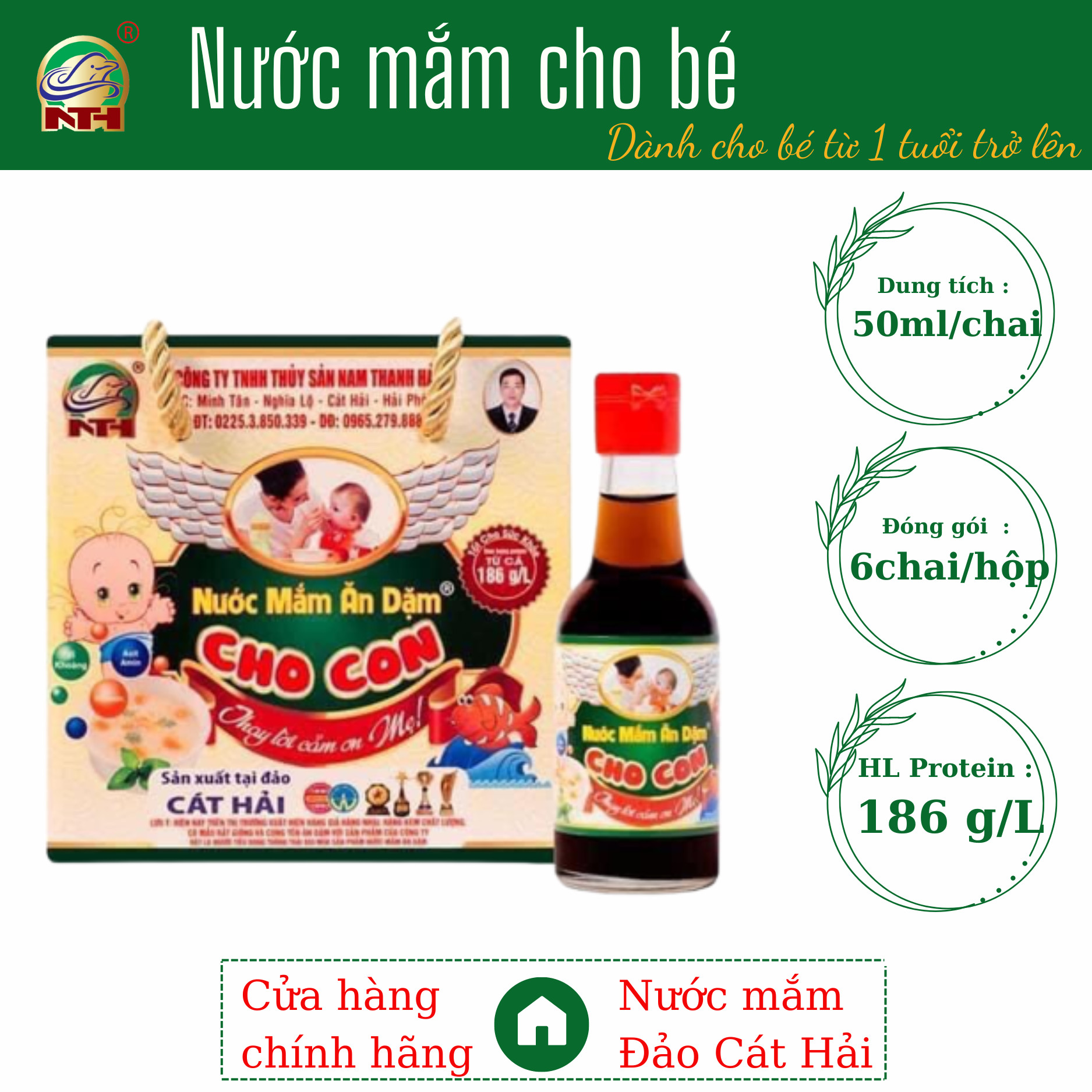 Combo 4 chai Nước mắm ăn dặm cho bé chai 50ml, "Nhiều cá ít muối"