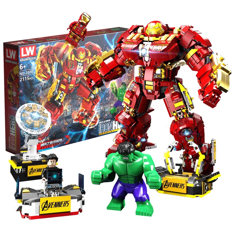 Lắp Ráp Xếp Hình Người Sắt Hulbuster Iron Man 2115 chi tiết - Đồ Chơi Trẻ Em