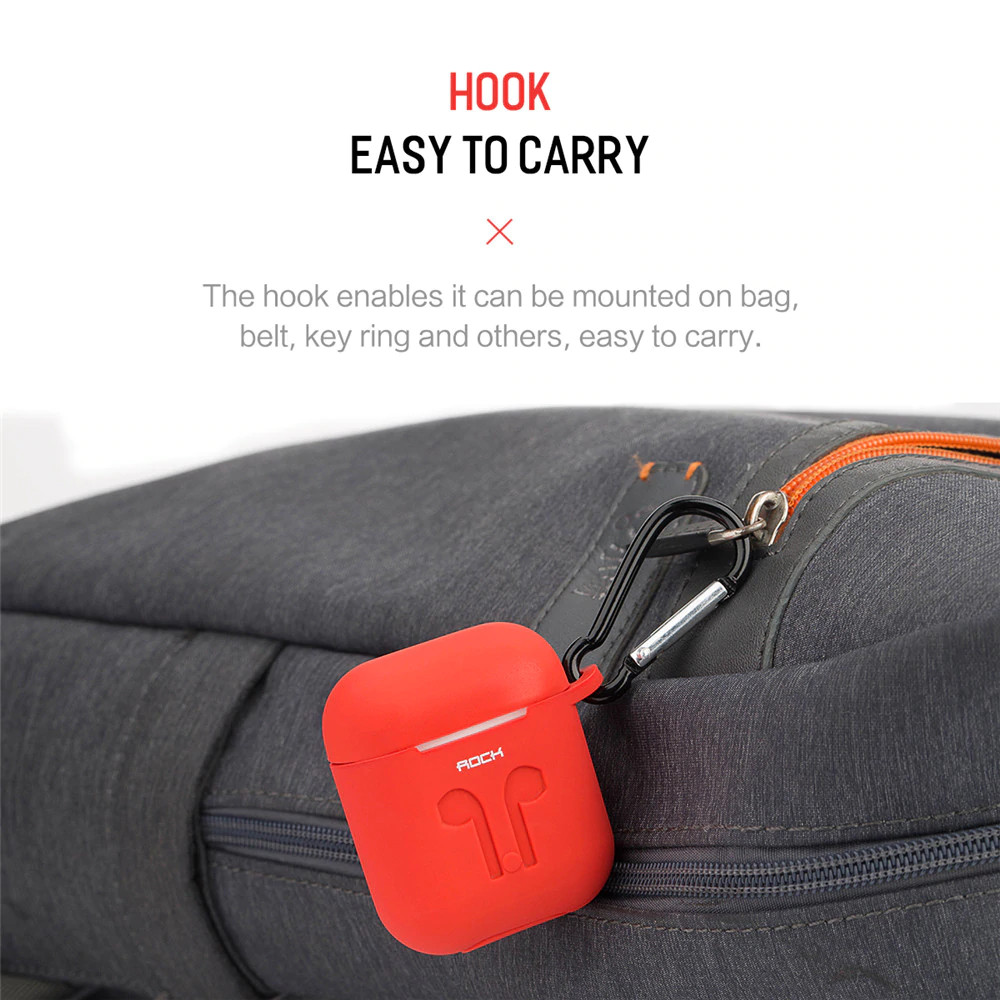Bao case silicon cho Apple Airpods 1 / 2 hiệu Rock Carying Case - Hàng nhập khẩu