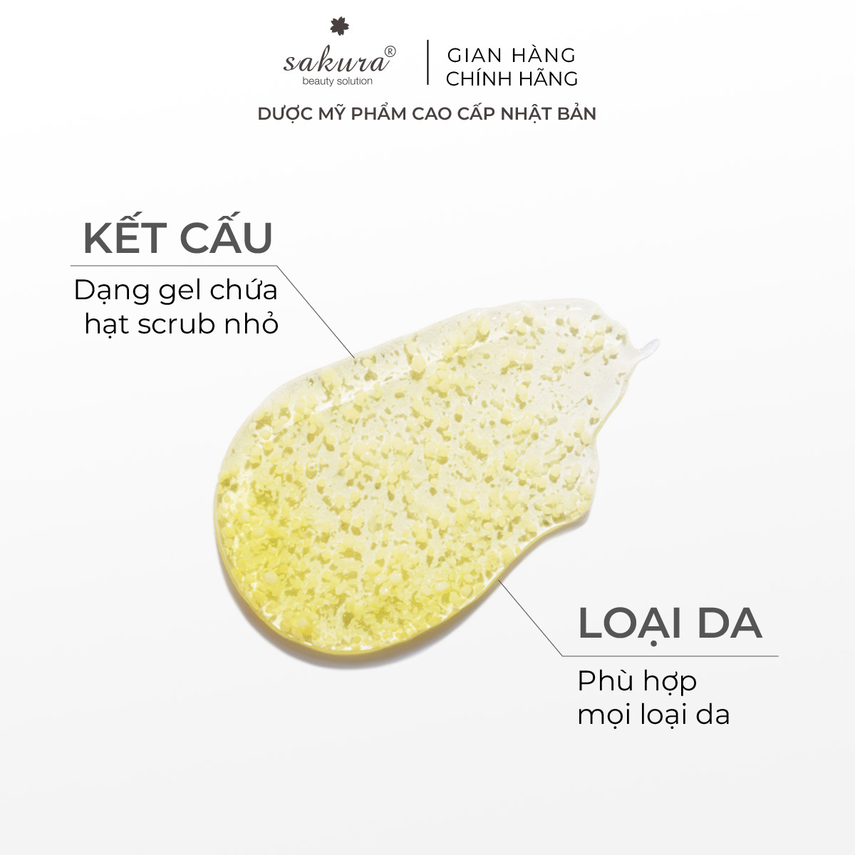 Tẩy tế bào chết da mặt Sakura Gentle Facial Scrub 30ml